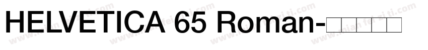 HELVETICA 65 Roman字体转换